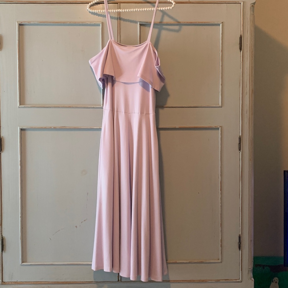 NWOT Nordstrom LEITH Purple Petal Off Shoulder Strap Dress w Pockets Size S